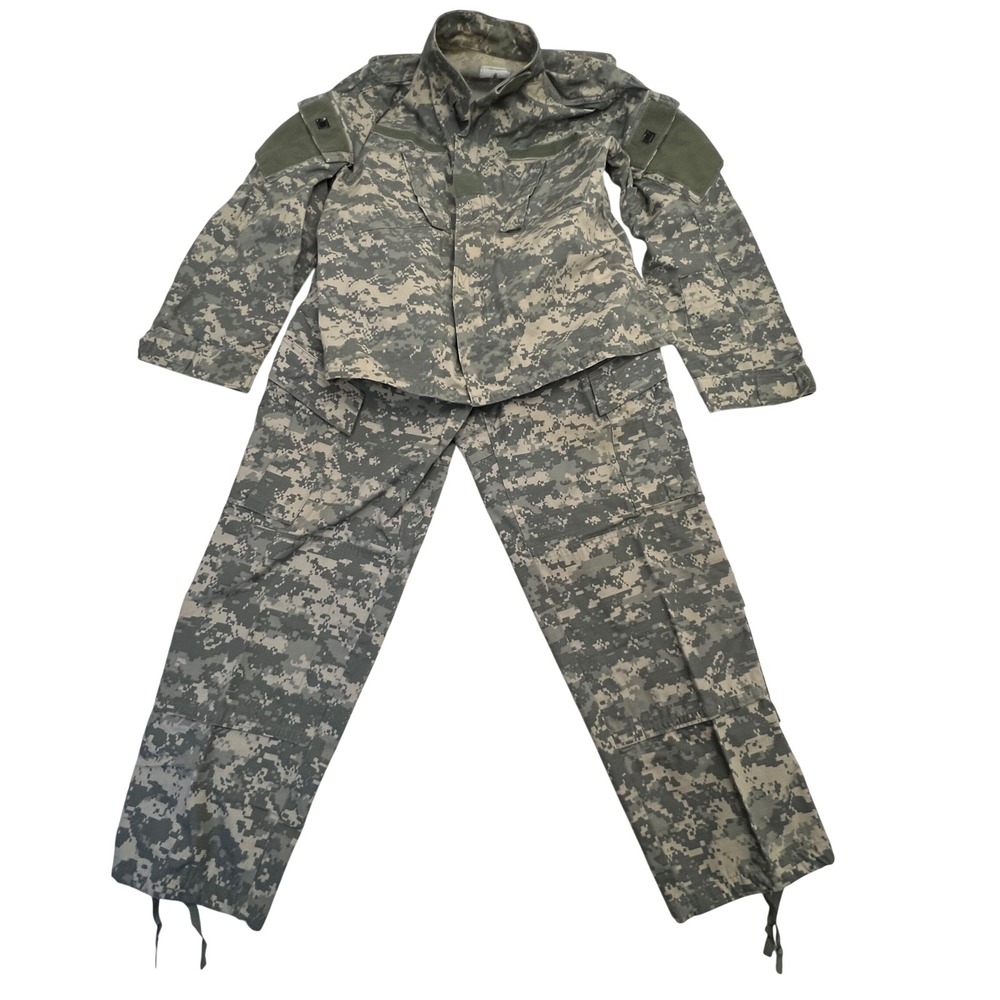 US Army ACU Military Uniform‎ Coat and Pant Set Mens Medium Short Camo UCP